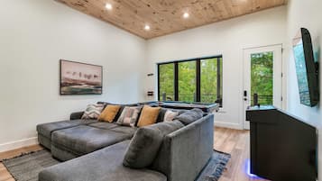 TV, fireplace, offices