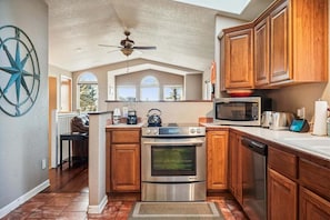 Fridge, microwave, oven, stovetop - Haystack Villa - New Dog Friendly Listing! (Cannon Beach)