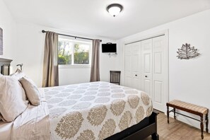 2 slaapkamers, een strijkplank/strijkijzer, wifi, beddengoed