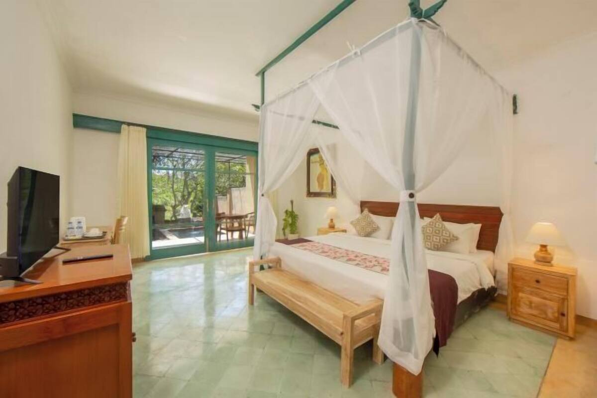 1 slaapkamer, een bureau, gratis wifi, beddengoed