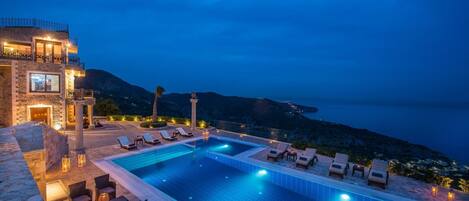 A heated pool