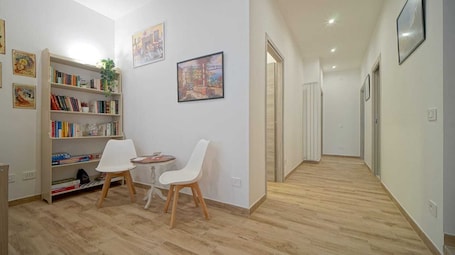 Interior. Spacious apartment near Rome, with indoor parking and garden