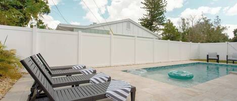 Outdoor pool, a heated pool