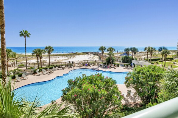 Indoor pool, a heated pool - Beach Club A308 K/Q/ Tw-Full Bunk/ rollaway/SS Sleeps 10 (Gulf Shores)