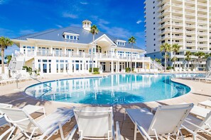 Indoor pool, a heated pool - Beach Club A308 K/Q/ Tw-Full Bunk/ rollaway/SS Sleeps 10 (Gulf Shores)
