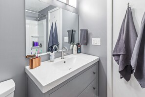 Hair dryer, towels