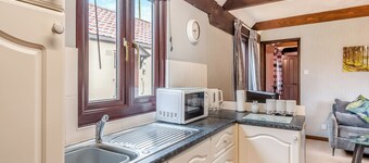 Lovely barn in a beautiful setting with swimming pool.