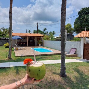 Terrace/patio - House on the Island of Itaparica Bahia, with swimming pool and complete gourmet space (VERA CRUZ)