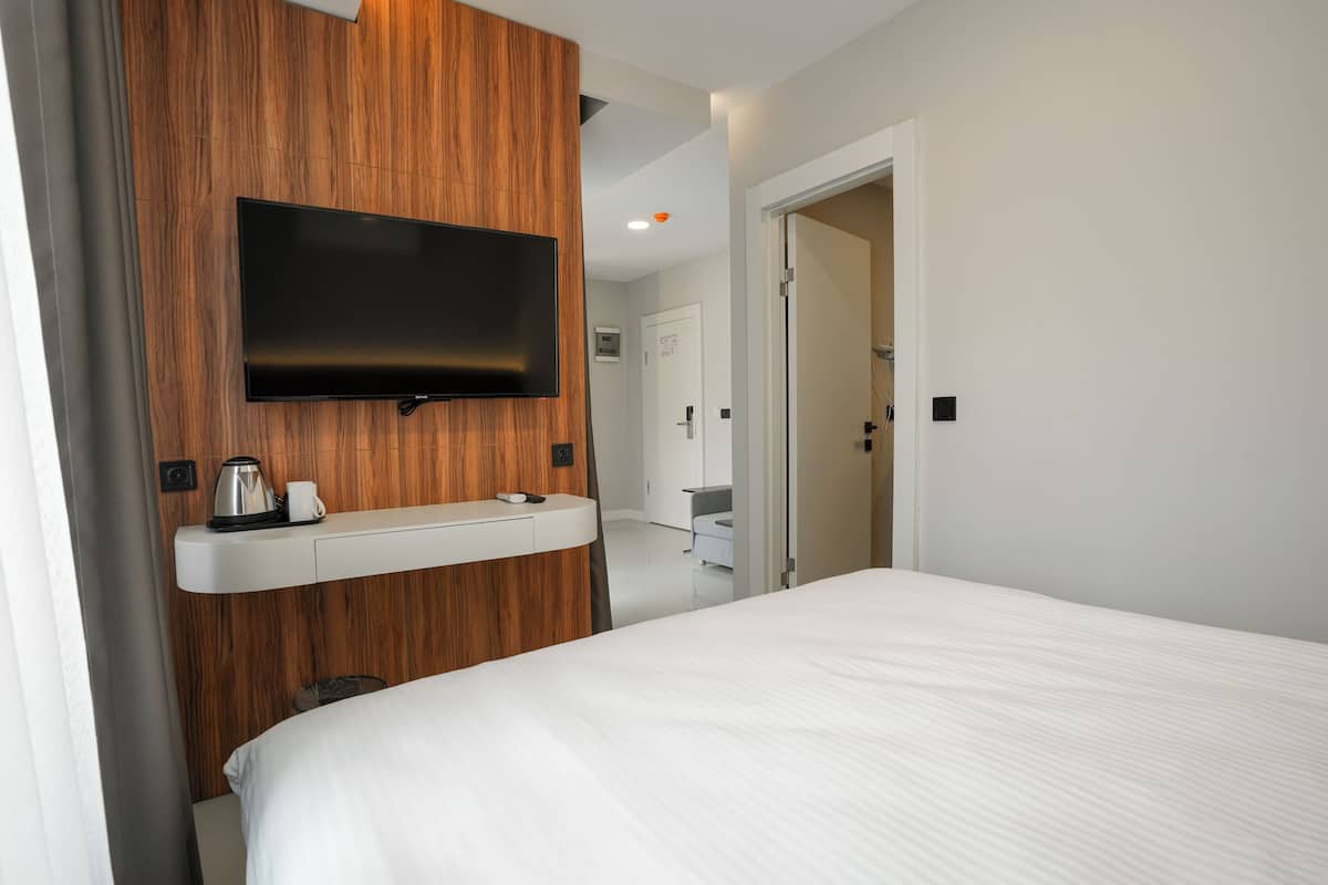 Executive Double Room | Living area | 45-inch LED TV with satellite channels