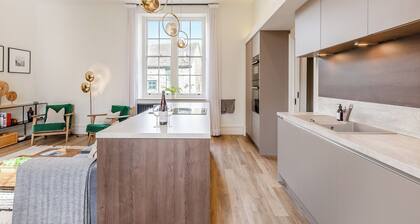 Upstairs is a stylish duplex apartment oozing luxury accommodation throughout.