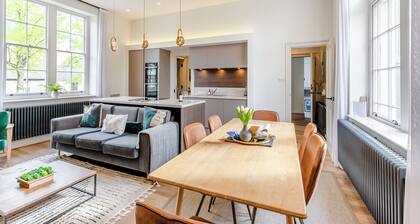 Upstairs is a stylish duplex apartment oozing luxury accommodation throughout.