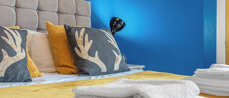 1 bedroom, desk, iron/ironing board, travel crib