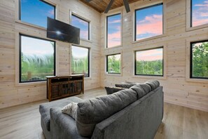 Smart TV, fireplace, video games, foosball