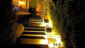 A staircase leading to a building with the number 1849.