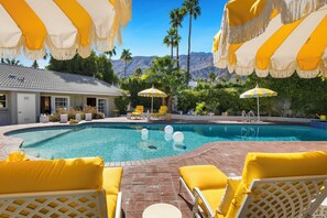 A heated pool - New! Private Las Palmas Estate with Huge Pool and Mountain Views (Palm Springs)