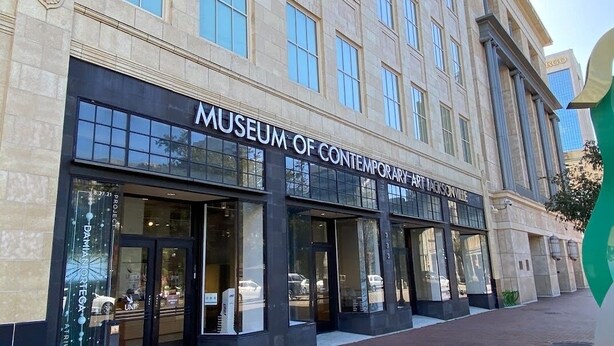 The exterior of the Museum of Contemporary Art Jacksonville, featuring large glass windows and a prominent entrance. - Spacious 3BR Two-Story Home Near Downtown Jax (Jacksonville)