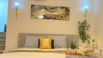 1 habitación, tabla de planchar con plancha, wifi y ropa de cama