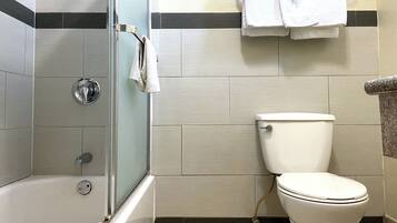 Free toiletries, hair dryer, towels