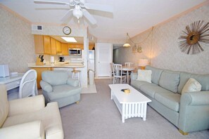 TV, DVD player - Ocean Hideaway 506-Oceanfront 18th St, Free WiFi, Elev, W/D, AC (Ocean City)