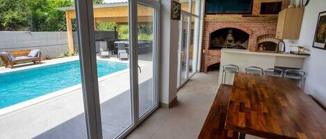 Una piscina riscaldata