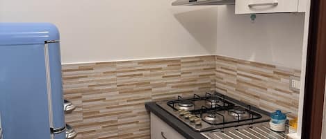 Réfrigérateur, four, plaque de cuisson, bouilloire électrique