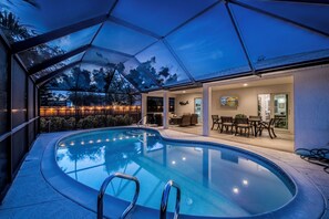 A heated pool