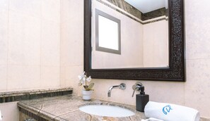 Hair dryer, towels
