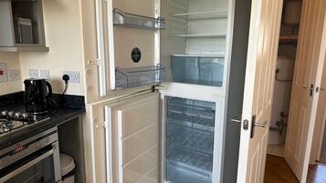 Fridge, microwave, oven, toaster