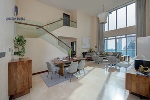 Luxury Penthouse - B, Balcony, City View | In-room dining - Creston Suites The Dubai Mall Residences (Dubai)