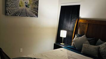 2 bedrooms, in-room safe, iron/ironing board, WiFi