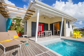 Pool - Villa Corail 2 people, sea view, in the heart of the Riviera of the Guadeloupe Islands (Sainte-Anne)