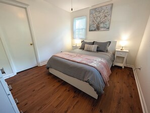 2 bedrooms, iron/ironing board, travel crib, WiFi
