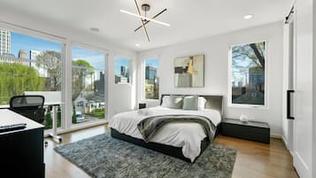 4 habitaciones, tabla de planchar con plancha, wifi y ropa de cama