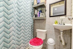 Séchoir à cheveux, serviettes fournies, savon, shampooing