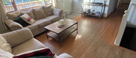 TV, DVD player, video library