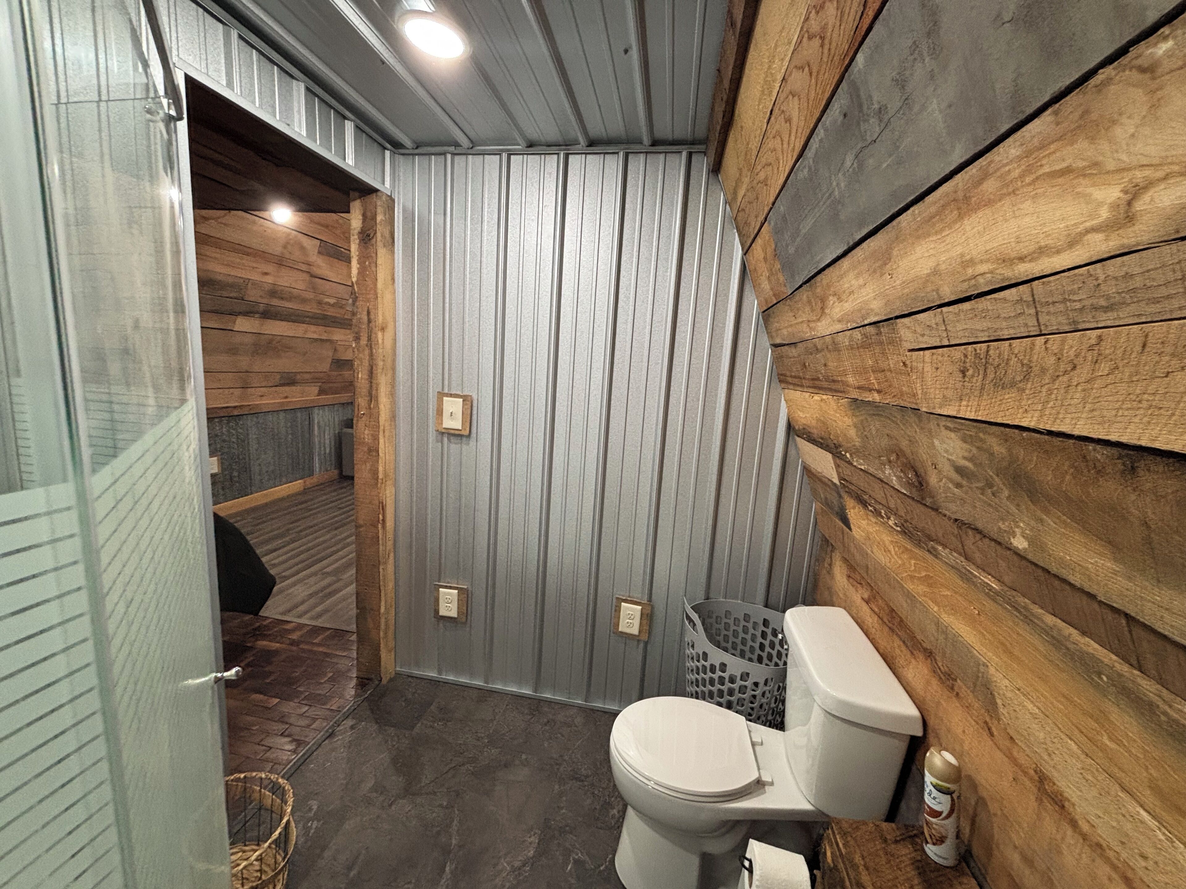 Shower, towels, soap, shampoo