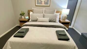 2 bedrooms, iron/ironing board, travel crib, WiFi