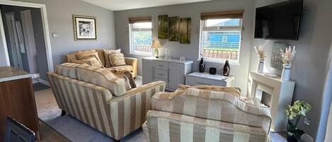 TV connectée, cheminée