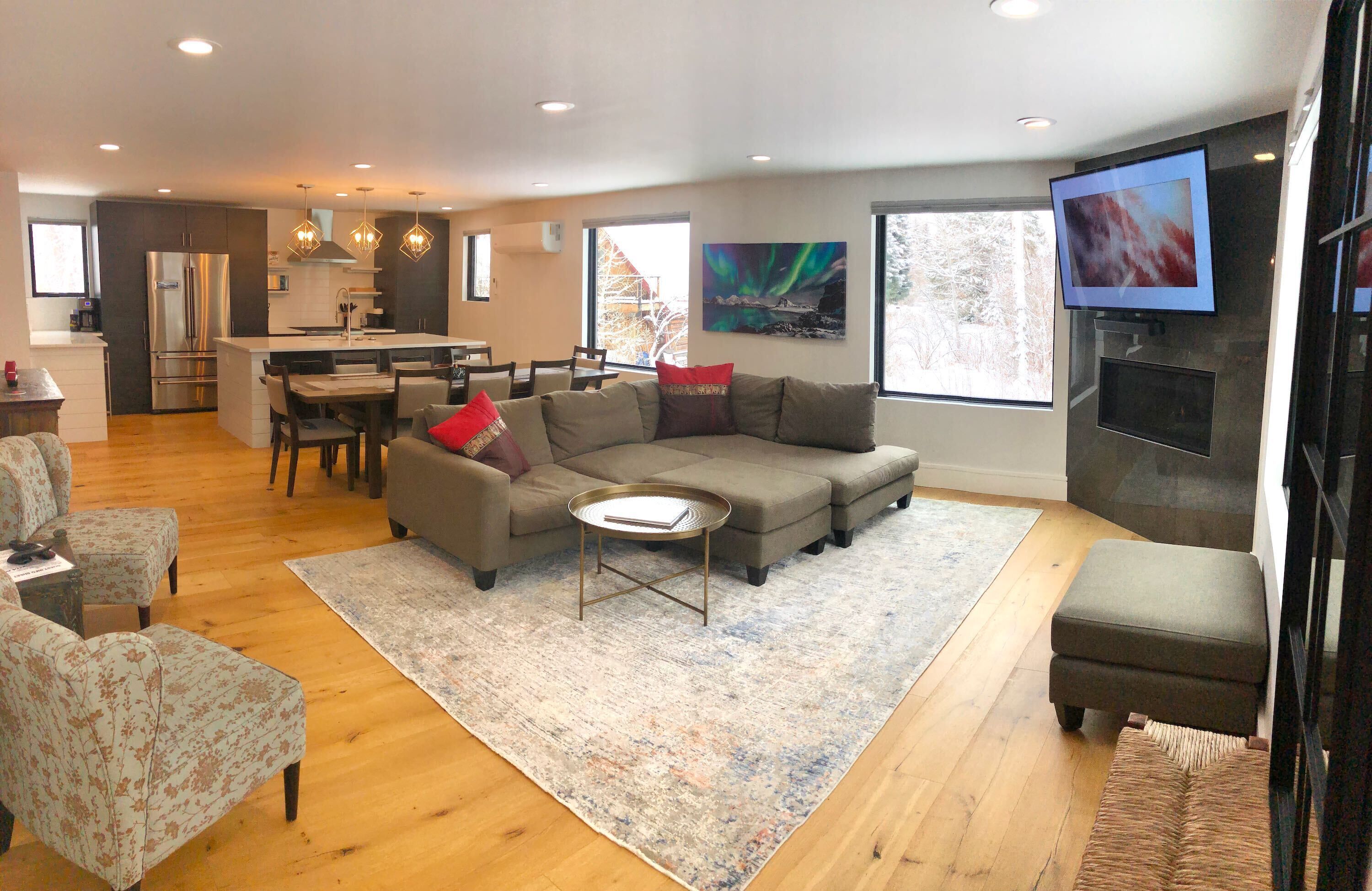 The Great Room  is open concept living at its best, combining the Kitchen.