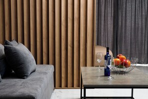 Deluxe Studio, 1 King Bed with Sofa bed, City View | Living area - Anele Suites (Chania)