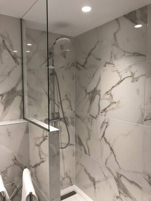 Apartment, 1 Bedroom, Balcony, Ocean View | Bathroom shower - Apartment in La Torre Andalucia With Panoramic View (Marbella)