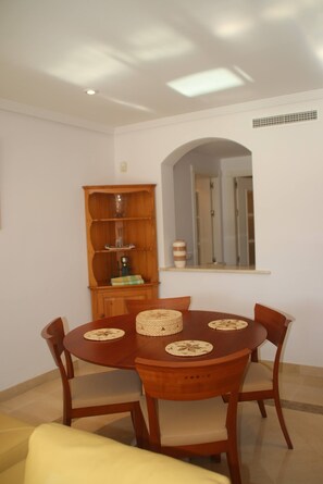 Apartment, 2 Bedrooms, Patio | Dining room - Garden Apt In Los Pinos, Los Arqueros Golf (Benahavis)