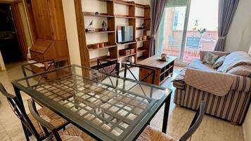 Apartment, 2 Bedrooms, Smoking, Terrace | Living area