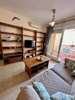 Apartment, 2 Bedrooms, Smoking, Terrace | Living area