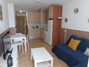 Apartment, 1 Bedroom, Pool View | Living room - Lovely Studio at 150 Meters From the Beach (Roquetas de Mar)