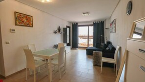 Apartment, 2 Bedrooms, Balcony, Mountain View | Living room - 1st Line To The Beach and Sunshine In Mar De Pulpi (Pulpi)
