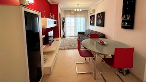 Apartment, 2 Bedrooms, Balcony, Ocean View | Living area