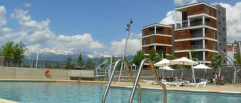 Apartment, 1 Bedroom, Fireplace, City View | Pool | Outdoor pool