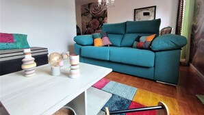 Apartment, 2 Bedrooms, Balcony, Garden View | Living area - Coquetty Housing In Santander Bay (El Astillero)