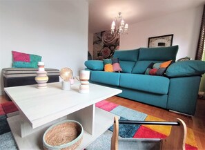 Apartment, 2 Bedrooms, Balcony, Garden View | Living area - Coquetty Housing In Santander Bay (El Astillero)